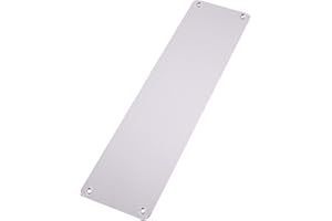 WHITE HINGE 12" Satin Aaluminium Door Finger Push Plate