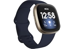 Fitbit Versa 3 - Smartwatch de salud y forma física con GPS integrado, análisis continuo de la frecuencia cardiaca, Alexa integrada y batería de +6 días,