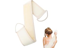 SYQZMYA Pack of 2 rückenschrubber für dusche,natural hautfreundlich loofah schwamm peeling,Natürliches Luffa Handtuch für den langen back Rücken für bath dusche exfoliating body sponge scrubber towel bürste.