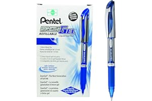 Pentel BL60-C EnerGel długopis żelowy z nasadką 0,5 mm, 12 sztuk, niebieski