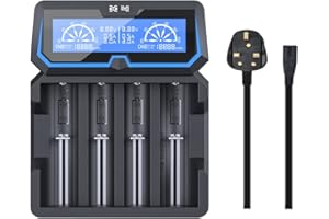 XTAR X4 2A Fast AC Power Battery Charger 2 input ports with USB Output Function for 3.6V/3.7V 14500 16340 18650 20700 21700 26650 1.2V AAAA AA A SC C