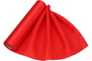 Trimming Shop Red Satin Fabric Roll | 29cmx20m | Luxury & Soft | Silky & Shiny | for Making Chair Sash Bow Wedding Bouquet Décor Apparel, Drapery, DIY Crafts