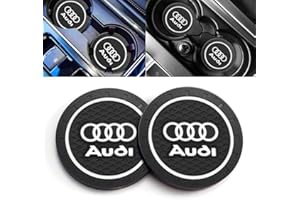 GEPAS 2 Pezzi Sottobicchieri per Auto,Sottobicchieri per Portabicchieri sostituzione per Audi A1 A3 RS3 A4 A5 A6 A7 RS7 A8 Q3 Q5 Q7 R8,Sottobicchiere Antiscivolo,Auto Accessori Interni