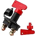 Battery Isolator Switch 12V with 2 Keys, 24V Heavy Duty Automotive Car Battery Disconnect Switchs Emergency Power Kill Battery Cut Off Switch Isolation for Car Marine Boat Truck ATV Vehicle