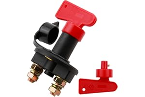 FUITKE Battery Isolator Switch 12V with 2 Keys, 24V Heavy Duty Automotive Car Battery Disconnect Switchs Emergency Power Kill Battery Cut Off Switch Isolation for Car Marine Boat Truck ATV Vehicle