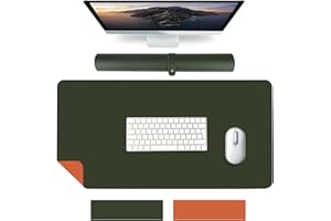 WINDFROMORT Tapis de Bureau en Cuir PU, 40cm x 80cm sous Main Bureau Personnalisable Antidérapant, Desk Pad Tapis Computer Mouse Pads, Tapis Clavier de Table XXL pour Bureau et Maison