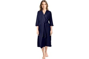 NY Threads Lightweight Women's Dressing Gown Soft Cotton Blend Kimono Robe Perfect for Loungewear and Sleepwear