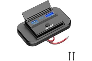 Podwójne szybkie ładowanie 3.0 i PD rv gniazdo USB 12 V uchwyt ścienny Qidoe 12 V ładowarka USB samochód port USB 12 V gniazdo USB akcesoria z przełącznikiem zasilania wodoodporna pokrywa do kampera