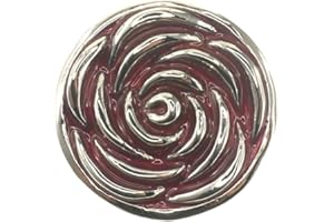‎CREATIVE-BEADS Creative-Beads Click-it Button, Charm, Druckknopf, Rose 18mm, f. Armbänder, Gürtel etc., rot