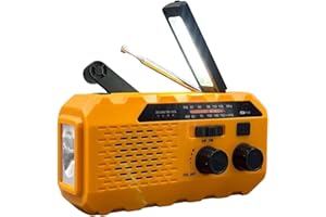 BSL BEAUTIFUL SOUND LINE BSL Radio Portátil Am/FM CT-6127 | Carga Solar y manivela Dynamo | Linterna LED | Batería Recargable 2000mAh Almacenamiento y Carga Dispositivos externos | USB-A y USB-C.