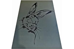 SOLITARYDESIGN Vintage Shabby Chic Plastic Stencil Hare Rabbit A4 297x210mm for Walls/Furniture