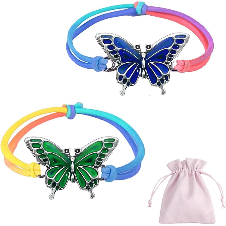 50 Sets Babyparty-Gastgeschenke – Verstellbare Schmetterlings-Armbänder Mit Karte 'A Message From The Bump'