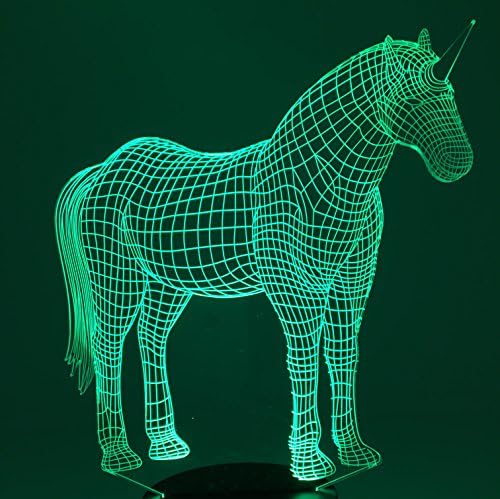 UniBridge 3D Unicorn LED Night Light - Powered by USB or 3*AAA Battery