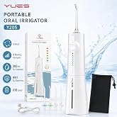 YUES Y205 Şarjlı Ağız Duşu, 300 ml Taşınabilir Oral Irrigator, 5 Modlu 6 Basın&ccedil; Seviyeli Diş Arası Temizleyici, 30-120 PSI, I
