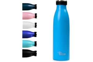 ‎OTTO KONING Butelka na wodę ze stali nierdzewnej 500 ml - Otto Koning - z podwójną ścianką izolowaną próżniowo. Utrzymuje zimne napoje przez 24 godziny i gorące przez 12. Termos szczelny BPA Free.