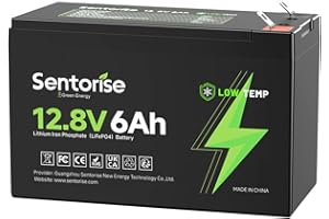 SENTORISE 12V 6Ah LiFePO4 Lithium Battery 6Ah UPS Batteries for Power Wheel, Kids ride on Toys