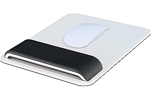 Leitz, Podkładka pod Mysz z Regulowaną Podpórką pod Nadgarstek Leitz Ergo WOW, Dwa Ustawienia Wysokości, Kolor Czarny/Biały, 65170095