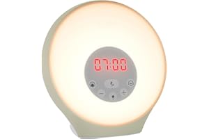 Lumie Sunrise Alarm - Sunrise Wake-up Alarm, Sunset Sleep Feature, Sounds and Mood Lighting, White