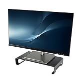 Prexua Riser Desktop Monitor Stand - Monitor Riser (Black, Medium)
