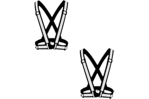 AELMIYW Chaleco Reflectante Deportivo,Chaleco Reflectante Moto,Chaleco de Trabajo Ajustable de Alta Visibilidad,Chaleco de Seguridad Reflectante