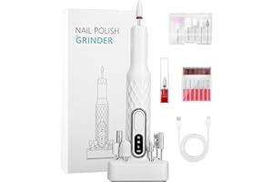 Bixury Lime a Ongle Electrique,12 in 1 Nail Drill Ponceuse pour Ongles Professionnel 18000 RPM Portable Kit de Manucure Pédicure Lime a Ongle Electrique Sans Fil pour Salon Maison et Débutants