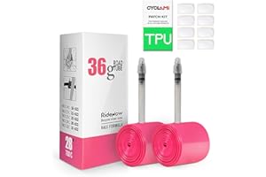 CYCLAMI 36g Chambre à Air TPU Ultra Légère De Vélo De Route 700 x 18 23 25 28 30 32c Valve Française 45mm/65mm/85mm mm Lot De 1/2