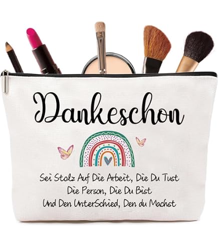 Hestya Geschenkset Für Lehrer – Kosmetiktasche, Schlüsselanhänger & Kugelschreiber Mit Persönlicher Gravur