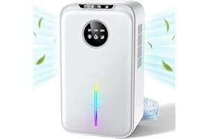 YONLICH Dehumidifier, 2200ML Dehumidifier for Bedroom, Dehumidifiers for Home with Drainage Hose, Timer Auto Shut Off and 7 Colors Light, Quiet Dehumidifier for Wardrobe Damp Closet RV