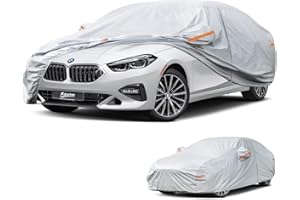Kayme Bâche Voiture Exterieur, Housse Voiture Exterieur Étanche Respirante, Bâche Protection Berline Compatible avec BMW 2 Serie, Corolla Sedan, X-Type etc. Voir Le Tableau des Tailles A8, Argent
