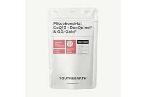 Youth & Earth Mitochondrial CoQ10 (DuoQuinol® & GG Gold®) 150mg Coq10 Supplement - Super Absorption Anti Oxidant Heart Health Supplements - Boosts Energy Levels - CQ10 (30 Capsules)