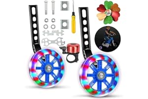 ANYINGKAI Ruedines Estabilizadores para Bicicleta Infantil - Ruedas de Apoyo (Azul)