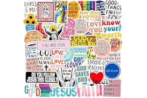 BIMANI Lot de 100 autocollants de foi versets bibliques, inspirant Christian Jésus autocollants packs