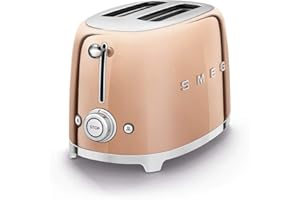 SMEG 2 Slice Toaster, Extra Wide Slots, 3 pre set options, Rose Gold