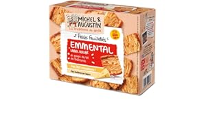 Michel et Augustin - Biscuits apéritifs feuilletés au fromage Emmental Grand Cru Label Rouge 90g - lot de 9 paquets