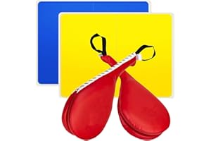 OGMBI Taekwondo Kick Pad Set, Durable Training Equipment with 2 Striking Pads Target & 2 Rebreakable Training Boards for Kids Adults Beginners, Punching Pad Pratice Kit for Boxing, Martial Arts, Sparring