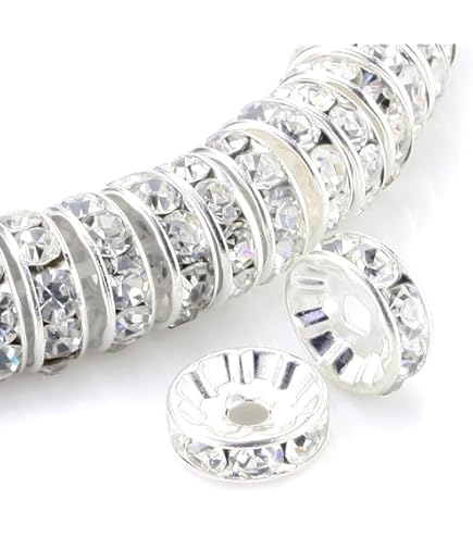 1150 Perle Di Vetro Bianco Per Bigiotteria Fai Da Te | 3-12mm | Multiuso Per Decorazioni - Foto 1