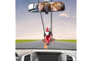 DEREINE Pendentif Voiture Retroviseur, Swinging Décoration de Rétroviseur de Voiture, Pendentifs de Miroir de Voiture,Rétroviseur de Voiture Pendentif, Ornement de Rétroviseur pour Homme et Femme (C)