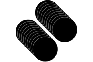 ZESABGE 20 Pièces Disque Acrylique Noir Feuilles Acrylique 5cm Plaque Ronde en Plastique Acrylique Pour Peinture,Bricolage,Exposition de Projet.