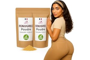 I LOVE MY POPOTIN MUSCLEZ VOS FESSES PAS VOS COMPLEXES Fenugrec Moulu Française 100 g x2 – Format Économique 200 g – Poudre Naturelle pour Grossir le Fessier-Galber la Poitrine & Développer les Hanches – Qualité Pro – Expert du Galbe I Love My Popotin