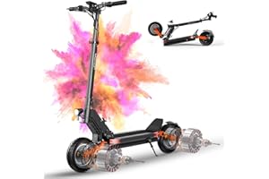 JOYOR Trottinette Electrique Adulte S/T Serie Autonomie 50-90KM Batterie 48/60V 13/18/26Ah Moteur 600W/600W*2/1000W*2 Trotinette Electrique Puissante Tout Terrain Ultra Legere Double Suspension