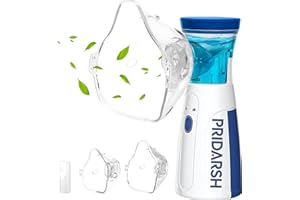 Pridarsh Nebulizer,Portable Mesh Nebulizer Mini Vaporizers Handheld Atomizers for Adults and Children,Ultrasonic Humidifier for Home and Travel Use, Steam Mesh Inhalators (2025 Blue- Self Cleaning upgrade)
