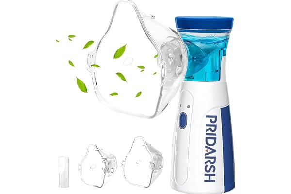 Pridarsh Nebulizer,Portable Mesh Nebulizer Mini Vaporizers Handheld Atomizers for Adults and Children,Ultrasonic Humidifier for Home and Travel Use, Steam Mesh Inhalators (2025 Blue- Self Cleaning upgrade)