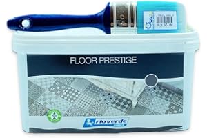 RENNER - RIO VERDE Kit Rio Verde Renner Floor Prestige 2,5LT + Pennello Waga Paint 50mm Vernice ad Alta Resistenza per Pavimenti (ANTRACITE - RB 2470)