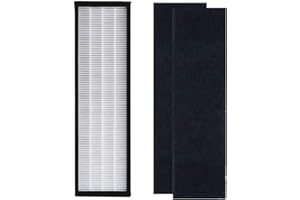 iAmoy Filtro HEPA Compatible purificador de Aire PureMate PM 510,Respira Fresca de 56cm,AC4825 AC4300 AC4800 AC4900 Series(1 Juego de Filtro de Repuesto y 1 Paquete de Filtro de Carbono)