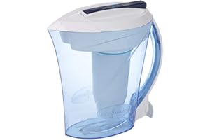ZeroWater 2.4 L 5-Stage Water Filter Jug,NSF Certified to Reduce Lead, Other Heavy Metals and PFOA/PFOS, White and Blue