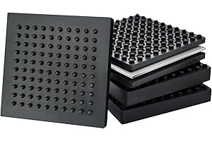 BXI Lot de 4 tapis pour appareils d'entraînement - 10 x 10 x 2 cm - Antidérapants - Réduction du bruit - Tapis de course anti-vibrations et ergomètres - Coussinets en caoutchouc épais intégrés en