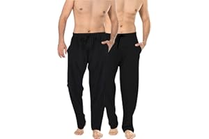 BONJOUR Men's Long Lounge Wear Pants Nightwear (Two Pack) Pyjama Bottoms Sleepwear