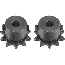 Pignone Per Catena #25 Con Foro Da 10 Mm E 20 Denti In Acciaio C45, Per ISO 04C, Nero, Antiruggine – Perfetto Per Fresatrici E Perforatrici