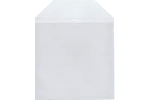 Maxtek 1,000 Pieces Clear Transparent CPP Plastic CD DVD Sleeves Envelope Holder, 100 Micron Thickness.