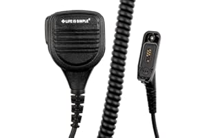 LIFE IS SIMPLE Microfono per altoparlante Motorola con tasto PTT, microfono per apparecchiature radio Motorola, Motorola MTP850S e Motorola serie DP, protezione IP54, resistente agli spruzzi d'acqua e alla polvere